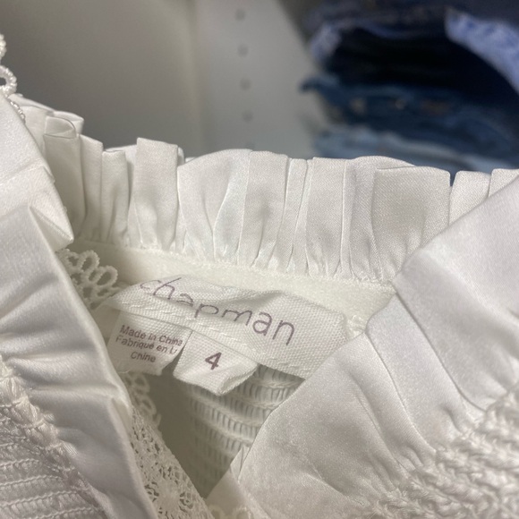 V. Chapman Narcisse Smocked Ruffle Trim Midi Dress - Picture 7 of 7